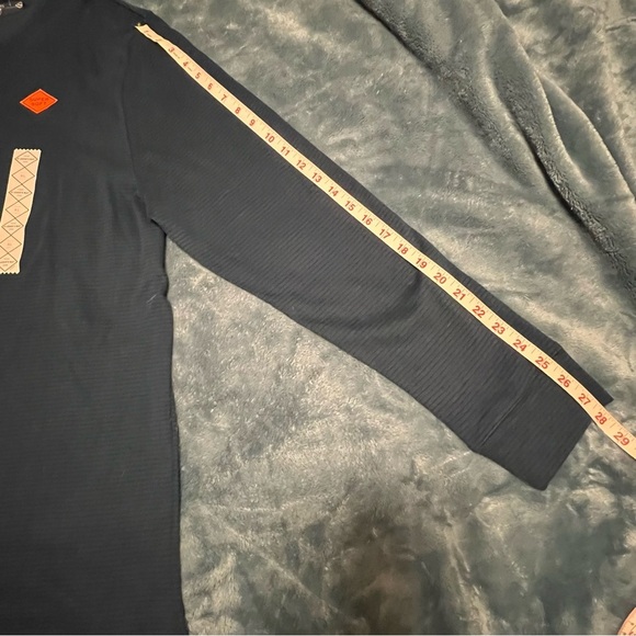 St. John's Bay XL Navy Long Sleeve Henley Shirt | Soft Cotton Blend - Picture 5 of 7